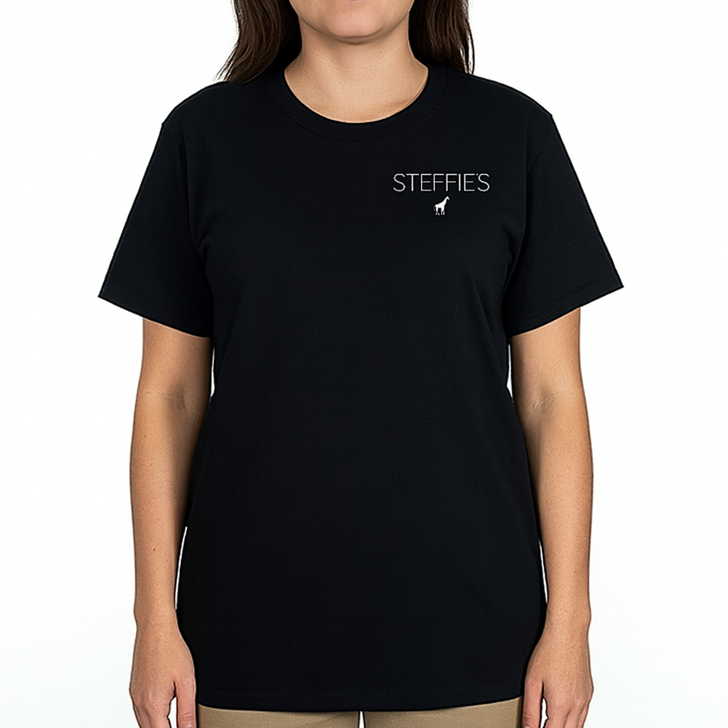 Steffie's branded t-shirt