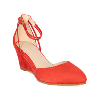 Steffie's Landmark Lava comfortable red wedge heel for women