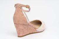 Steffie's Landmark Petal comfortable pink wedge heel for women
